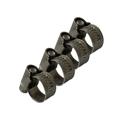 Image of TR HI GRIP HOSE CLAMPS CLIPS STAINLESS STEEL BRITISH TYPE PIPE CLAMP 13 20mm (Pack of 4)
