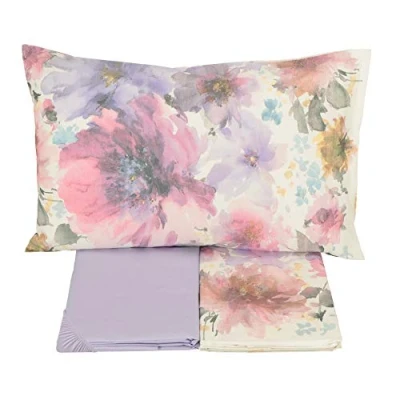Image of Gabel Complete Double Sheet Set in Pure Cotton Hugs 240 x 280 cm + Fitted 175 200 2 Pillowcases 50 80 Flower Power