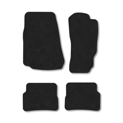 Image of Car Mats Compatible with Mazda Rx8 (2003 2012) Tailored Fit Black Carpet Floor Set Accessory Custom 4 Pieces Anti Slip Backing &amp; Binding Trim Edge