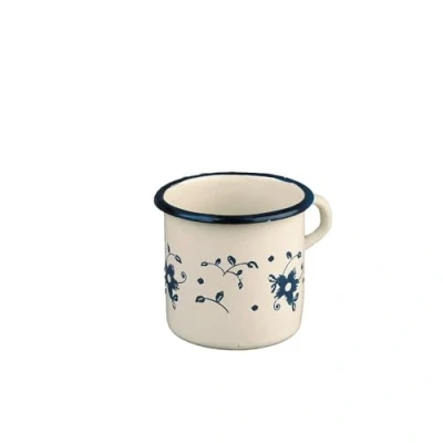 Image of Ibili Mug Sena 8 cm of Enamelled Steel, Metal, White/Blue, x 10