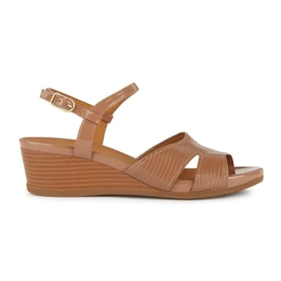 Image of Geox Women&#039;s D Marykarmen A Wedge Sandal, Dk Skin, 8 UK