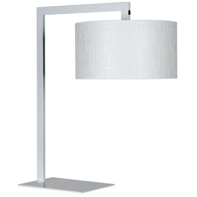 Image of Maxima Table Lamp With Round Shade White