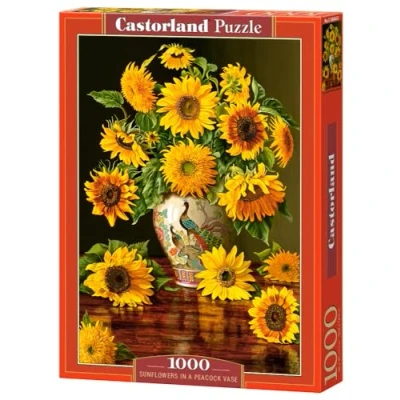 Image of Castorland C 103843 Jigsaw 1000 pc Sunflowers in a Peacock Vase, Multicolour