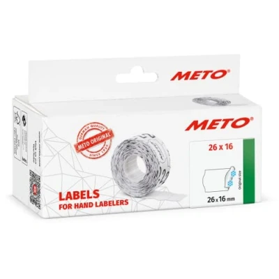 Image of Meto Price Gun Labels (26x16 mm, Two line, 6,000 Labels, Fluorescent Orange, Permanently Adhesive, for METO, Contact, Sato, Avery, Tovel, Samark etc.)