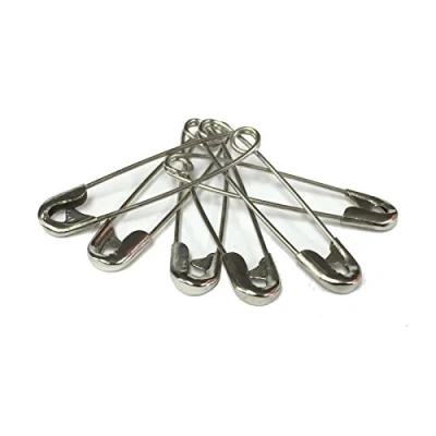 Image of 50 PACK OF 6 QUALICARE PREMIUM QUALITY MEDICAL GRADE STEEL SMALL 28MM (2.8CM) FASTENING SAFETY PINS