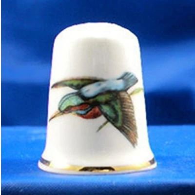 Image of Porcelain China Collectable Thimble Kingfisher