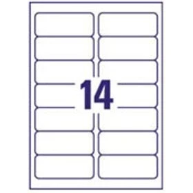 Image of Hiqh Quality Inkjet, Copier &amp; Laser Printer A4 Sheet Address Labels, 14 Labels Per Sheet, 38.1mm x 99.1mm 50 Sheets