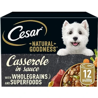 Image of Cesar Natural Goodness Tins Chicken, Fish &amp; Turkey in Gravy 12x400g