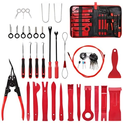 Image of Aohoo Auto Trim Removal Tool Set, for Car Audio, DVD and Nevigation Panel Removers with Set Vehicle Dash Radio Audio Installer(43PCS)
