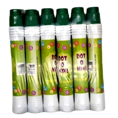 Image of Bingo Dabbers 12 Pack 20ml Dot O Mini Markers (Green)