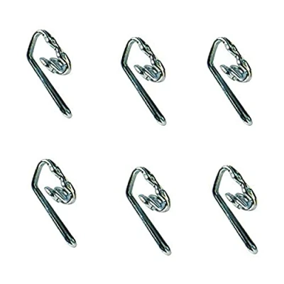 Image of Merriway BH03702 (50 Pcs) Curtain Header Tape Drapery Hook BZP Steel Pack of 50 Pieces