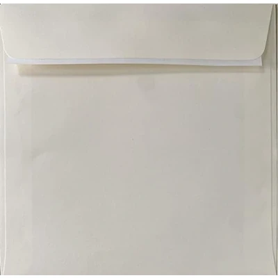 Image of 155mm x Square Envelopes for Greeting Cards Wedding Invitation Crafts Coloured Pack of 25 (Ivory Peel &amp; Seal)