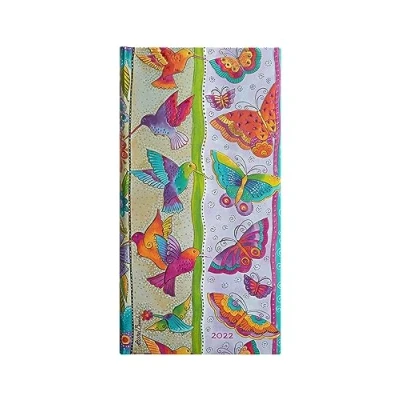 Image of Paperblanks Slim 12 Month 2024 Diary &quot;Butterflies and Hummingbirds&quot;