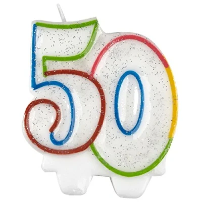 Image of amscan 9900812 Candle num. 50 Milestone