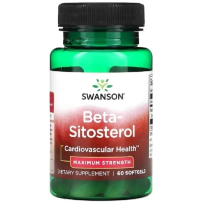 Image of Swanson Beta Sitosterol, Maximum Strength Prostate and Cholesterol Support 60 Capsules
