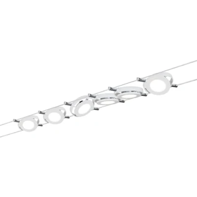 Image of Paulmann 941.06 rope system RoundMac Set expandable warm white 6x4W LED matt 94106 light hanging lamp