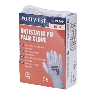 Image of Portwest Vending Antistatic PU Palm Glove Grey XL