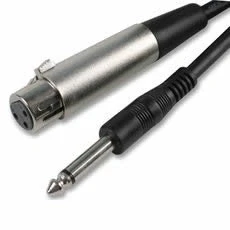 Image of cable Core XLR FEMALE TO 1/4&quot; 6.35mm JACK LEAD unbalanced mic patch 3m