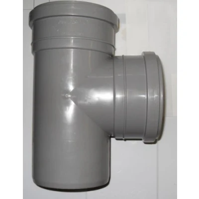 Image of Soil Pipe Branch 110 mm with a 90 Degree Inlet Push Fit Grey