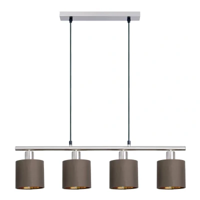 Image of Näve Maron pendant light, four bulb, fabric, natural