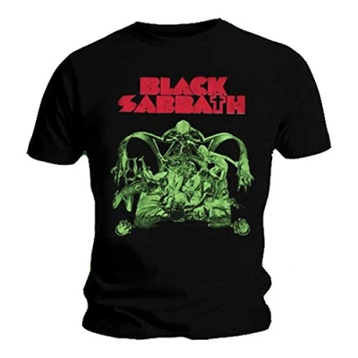 Image of Black Sabbath Official T Shirt Vintage Cutout Logo M