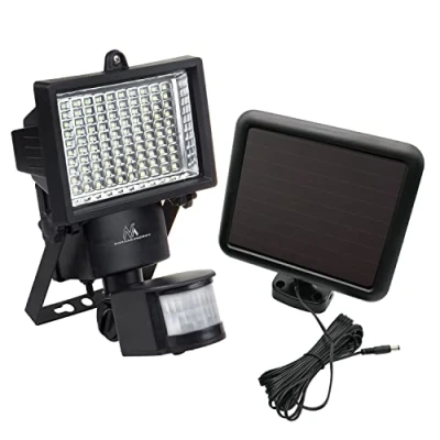 Image of Maclean Solarlampen LED Strahler mit Bewegungssensor, Aluminium, 6 W, Schwarz