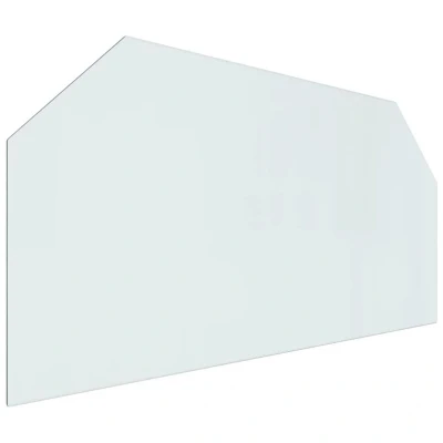 Image of vidaXL Fireplace Glass Plate Hexagon 120x60 cm