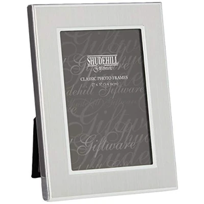 Image of 2&quot; x 3&quot; Plain Satin Silver Classic Photo Frame Gift Present 24123