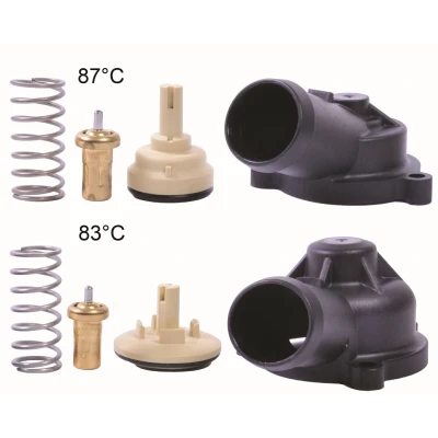 Image of 03C121026AS, 03C121111AE Engine thermostat GATES TH704K1 87, 83C with gaskets/seals housing VOLKSWAGEN: Polo V Hatchback, IV Hatchback