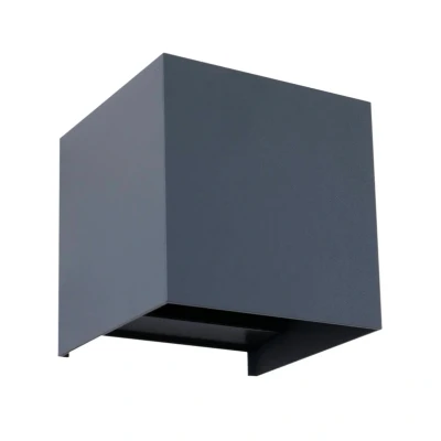 Image of Lindby Smart LED outdoor wall lamp Dara grey angular CCT RGB Tuya
