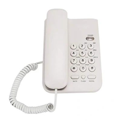 Image of KX T3026CID English Telephone, Home Office Corded Landline, Hotel Fixed Telephone Wall mounted Phone with Mute/Redial/Flash Function, for Office/Home/Hotel/Restaurant