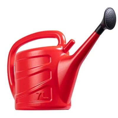 Image of Hardys 7L Red Rose Watering Can Outdoor &amp; Indoor with Detachable Sprinkler Head, Long Spout Water for Houseplant Garden Plants