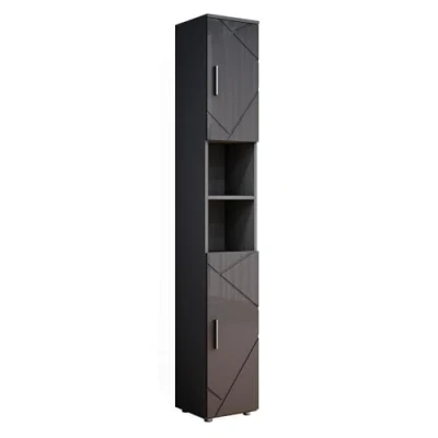 Image of Vicco Bathroom cabinet Irma, Anthracite high gloss, 30 x 192 cm