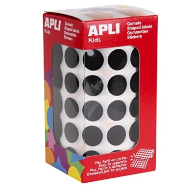 Image of APLI Kids Gomets Roll Round Ø 15 mm Black