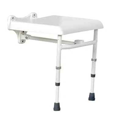 Image of Savanah Shower Seat, (Eligible For VAT relief in the UK), Homecraft Wall Mount, Folds When Not Use, Height Adjustable Legs, Stable Support Elderly, Disabled, Handicapped, Injured