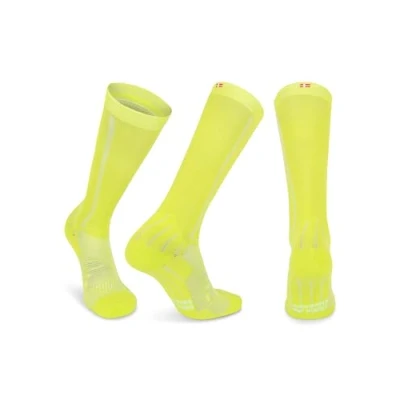 Image of DANISH ENDURANCE Graduated Compression Socks, 21 26mmHg, Flight Running, Women &amp; Men, Neon yellow, 9 12