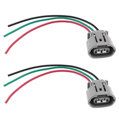 Image of Be In Your Mind 2x 3 Pin Alternator Plug Connector Wire Harness Replacement 6189 0443 Compatible with Toyota Lexus Prewired