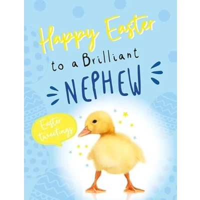 Image of Piccadilly Greetings Easter Card, Happy To a Brilliant Nephew 8 x 6 inches