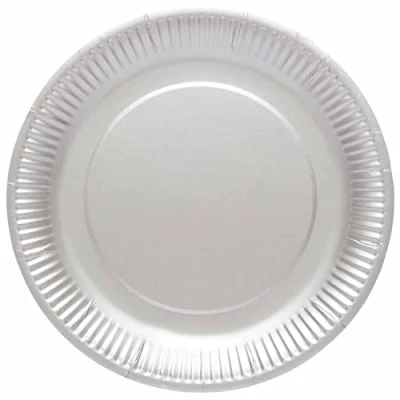 Image of Amscan 9915400 215 66 Graphite Grey Eco Friendly Recyclable Paper Party Plates 8 Pack