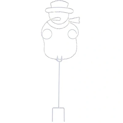 Image of WeRChristmas Pre Lit Snowman Garden Pathway Stake Light, 36 Warm White LEDs
