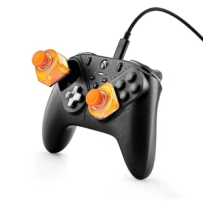 Image of Thrustmaster ESWAP S PRO CONTROLLER LED ORANGE CRYSTAL LIMITED EDITION, Officially Licensed for Xbox Series XS AMAZON Exclusive