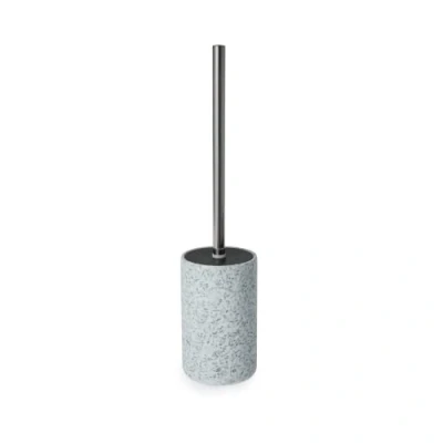 Image of Blue Canyon Zenith Toilet Brush for Bathroom, Flexible Bowl Plastic Head with Silicone Bristles Deep Cleaning, Compact Size, Elegant Design Odour Free Holder