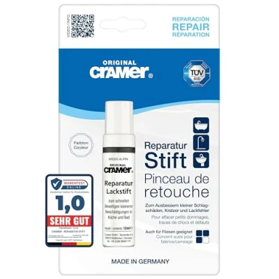 Image of Cramer S201AMZ Bath Touch Up Stick, alpine white , 12 ml