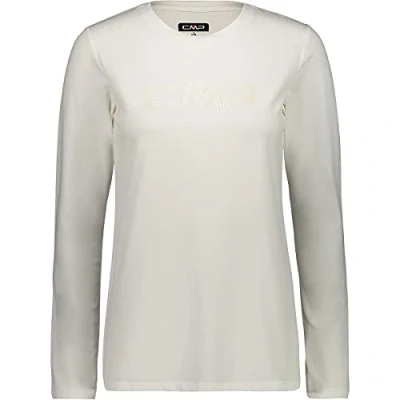 Image of CMP Women&#039;s B.Co Chalk, 40, Logo Long Sleeve T Shirt