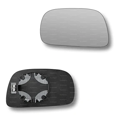 Image of Less4spares Replacement Wing Mirror Glass Left Compatible with Vauxhall Agila 2000 2007 CLIP ON Passnager Near Side N/S Convex