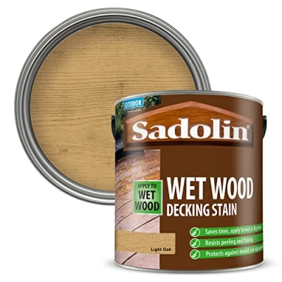 Image of Sadolin Wet Wood Decking Stain 2.5 litre Colour Light Oak