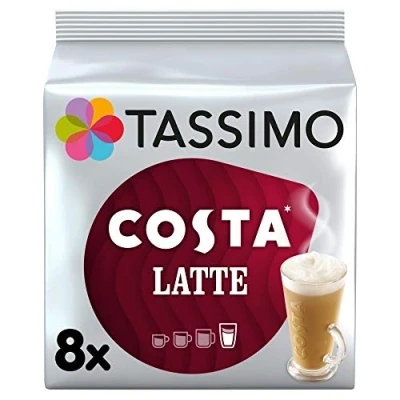 Image of Tassimo Costa Latte Coffee Pods, Pack of 8