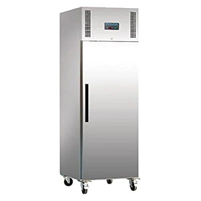 Image of Polar Refrigeration G Series 600W Upright Freezer 600 Litre, Stainless Steel, 20C to 10C, 2000(H)x680(W)x815(D)mm, Energy Rating D, 3 Shelves, Usable Capacity: 376 Ltr, R290 G593