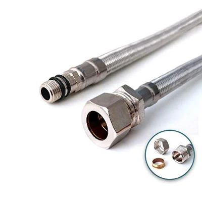 Image of Flexible MonoBloc Tap Connectors Tails M10 x 15mm Compression 300mm MonoBlock by UK