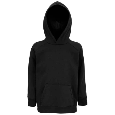 Image of SOLS Childrens Unisex Childrens/Kids Stellar Organic Hoodie (Black) Size 8Y